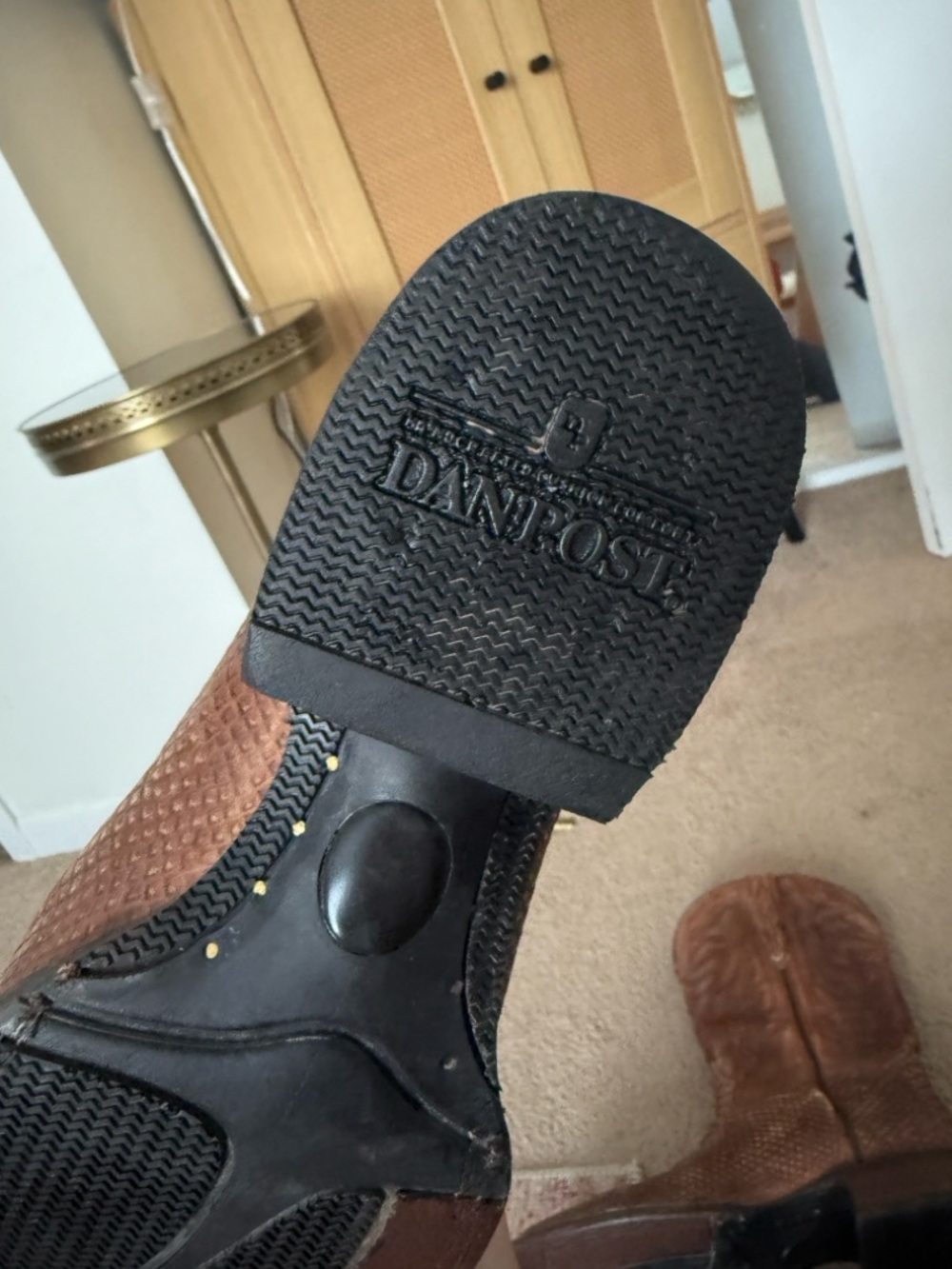 Dan Post KA Faux Python Print Leather Boots - Picture 5 of 9